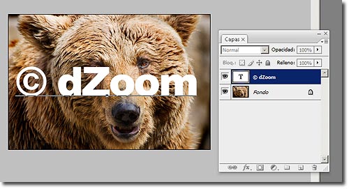 Marca de agua con Photoshop