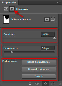 Definición de la máscara de capa